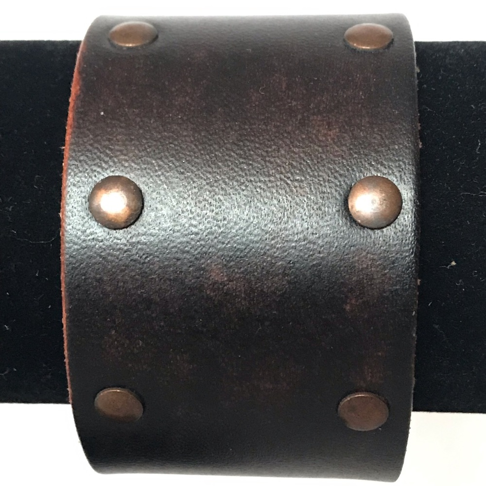 Unisex hand crafted leather cuffs